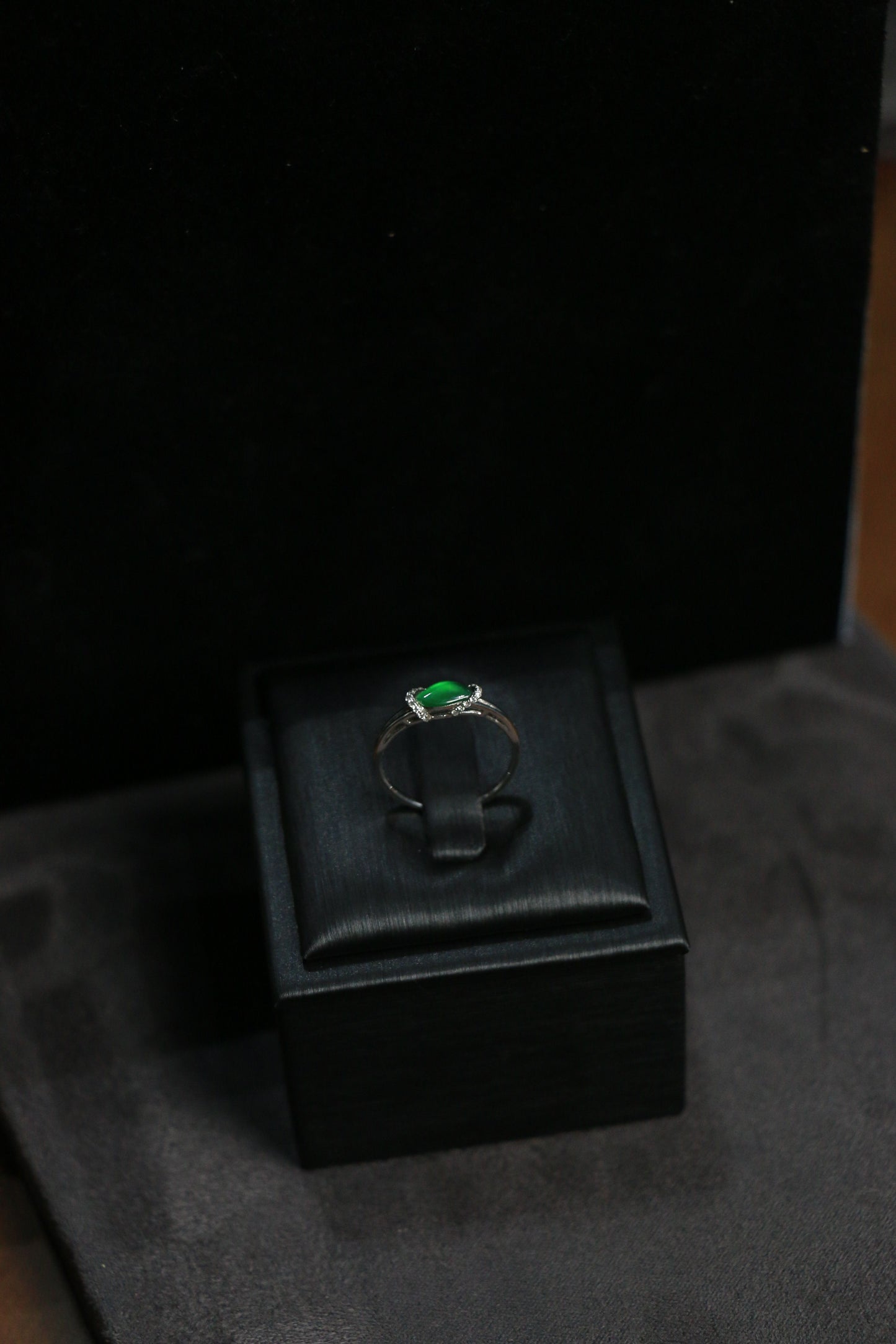 Elegant Platinum Diamond Jade Ring - Personalized Bazi & Five Elements Feng Shui Talisman for Spiritual Shielding and Luck