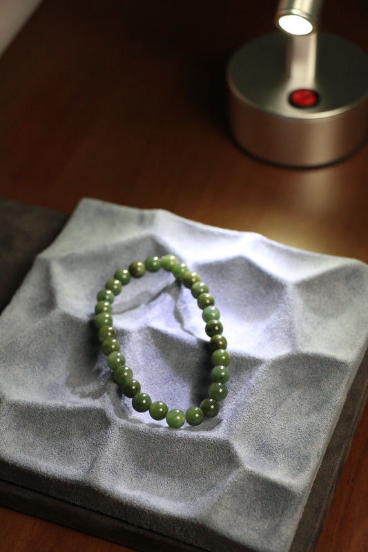 Mystical Green Jade Energy Bracelet - Feng Shui Five Elements Harmony Jewelry for Wealth & Protection Chi Enhancement