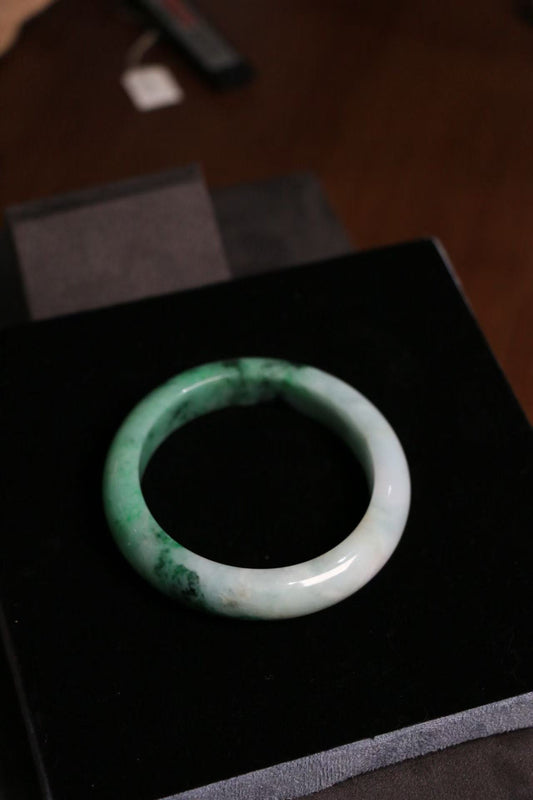 Exclusive Tri-Color Jade Bangle - Rare Feng Shui Five Elements Guardian for Health, Wealth & Chi Harmony (One-of-a-Kind)