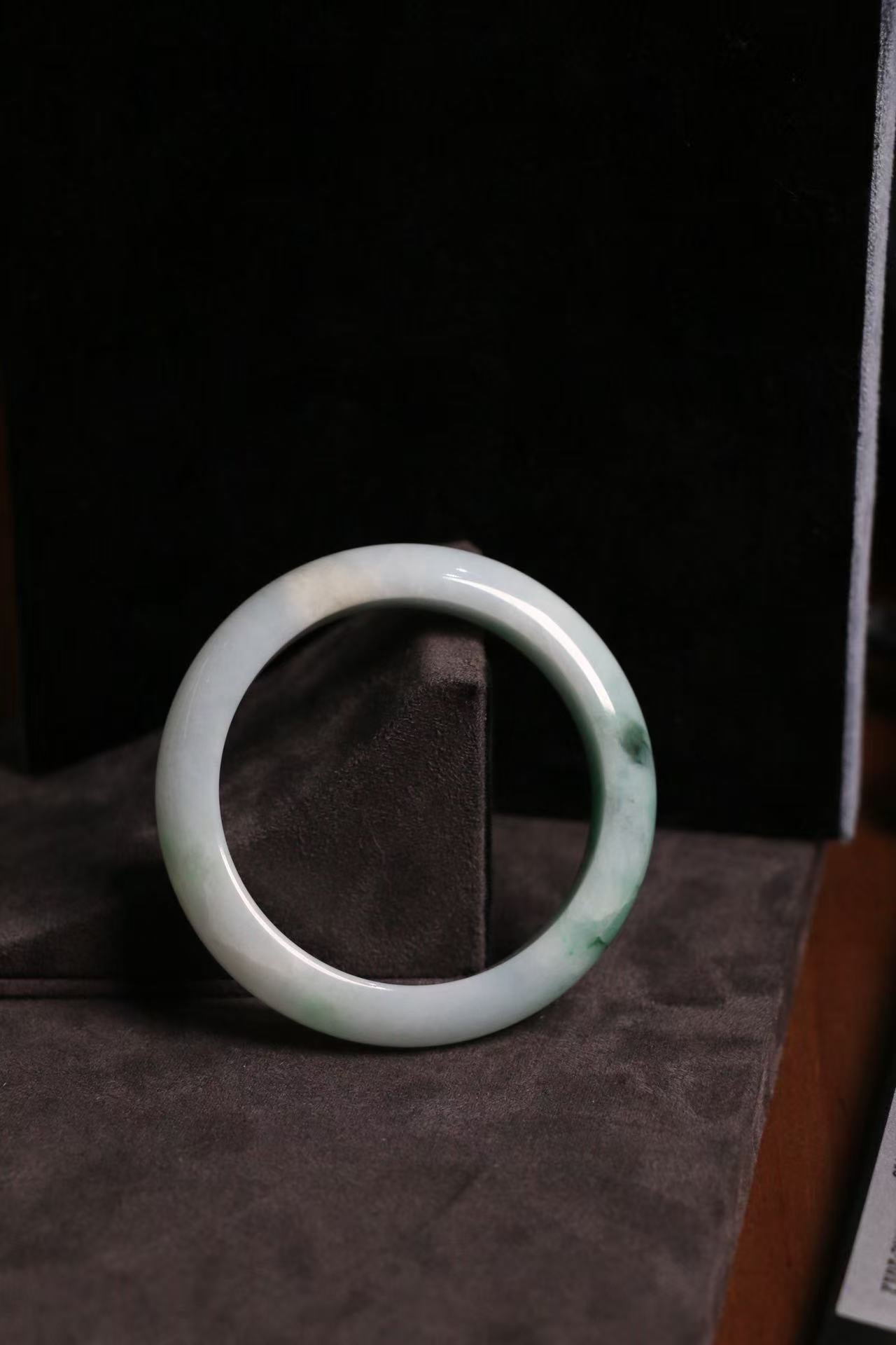 Opulent Multi-Hue Jade Bangle - Feng Shui Masterpiece for Five Elements Balance & Chi Activation(One-of-a-Kind)