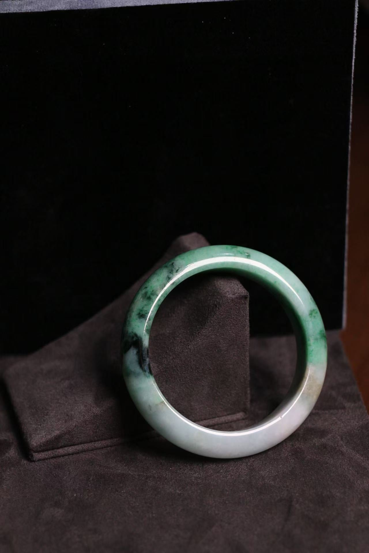 Exclusive Tri-Color Jade Bangle - Rare Feng Shui Five Elements Guardian for Health, Wealth & Chi Harmony (One-of-a-Kind)