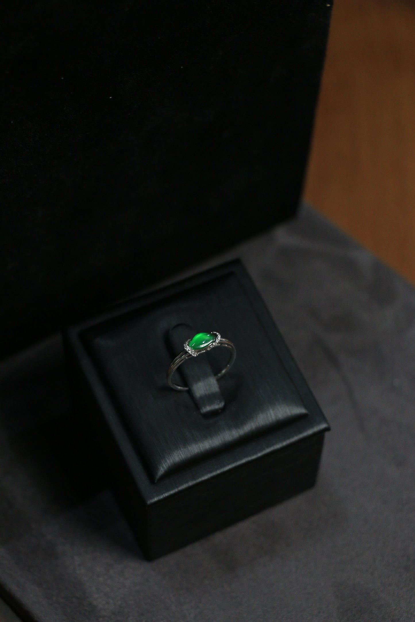 Elegant Platinum Diamond Jade Ring - Personalized Bazi & Five Elements Feng Shui Talisman for Spiritual Shielding and Luck