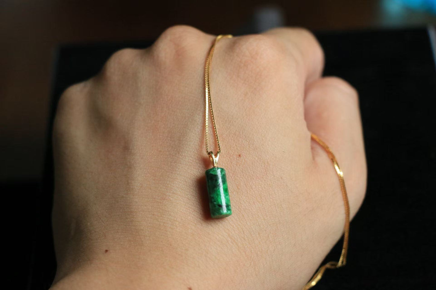 Black-Green Jade Guardian Pendant - Dual Element Power for Business Success & Personal Energy Shield