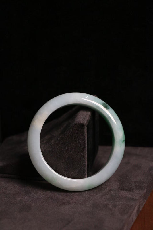 Opulent Multi-Hue Jade Bangle - Feng Shui Masterpiece for Five Elements Balance & Chi Activation(One-of-a-Kind)