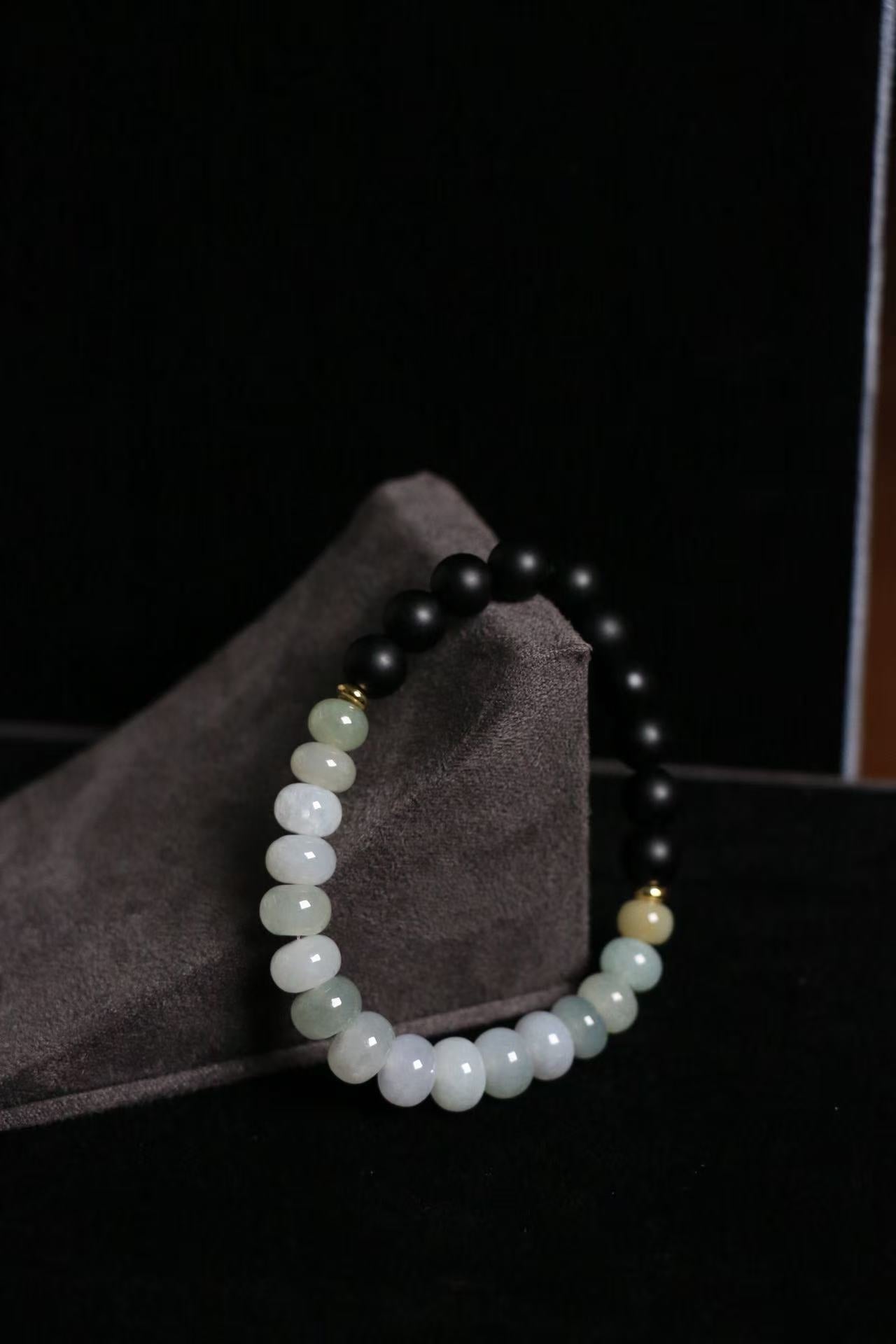 Universal Five Elements Bracelet - Premium Wood & Multi-Color Jade for Full Spectrum Energy Shield & Life Force Activation