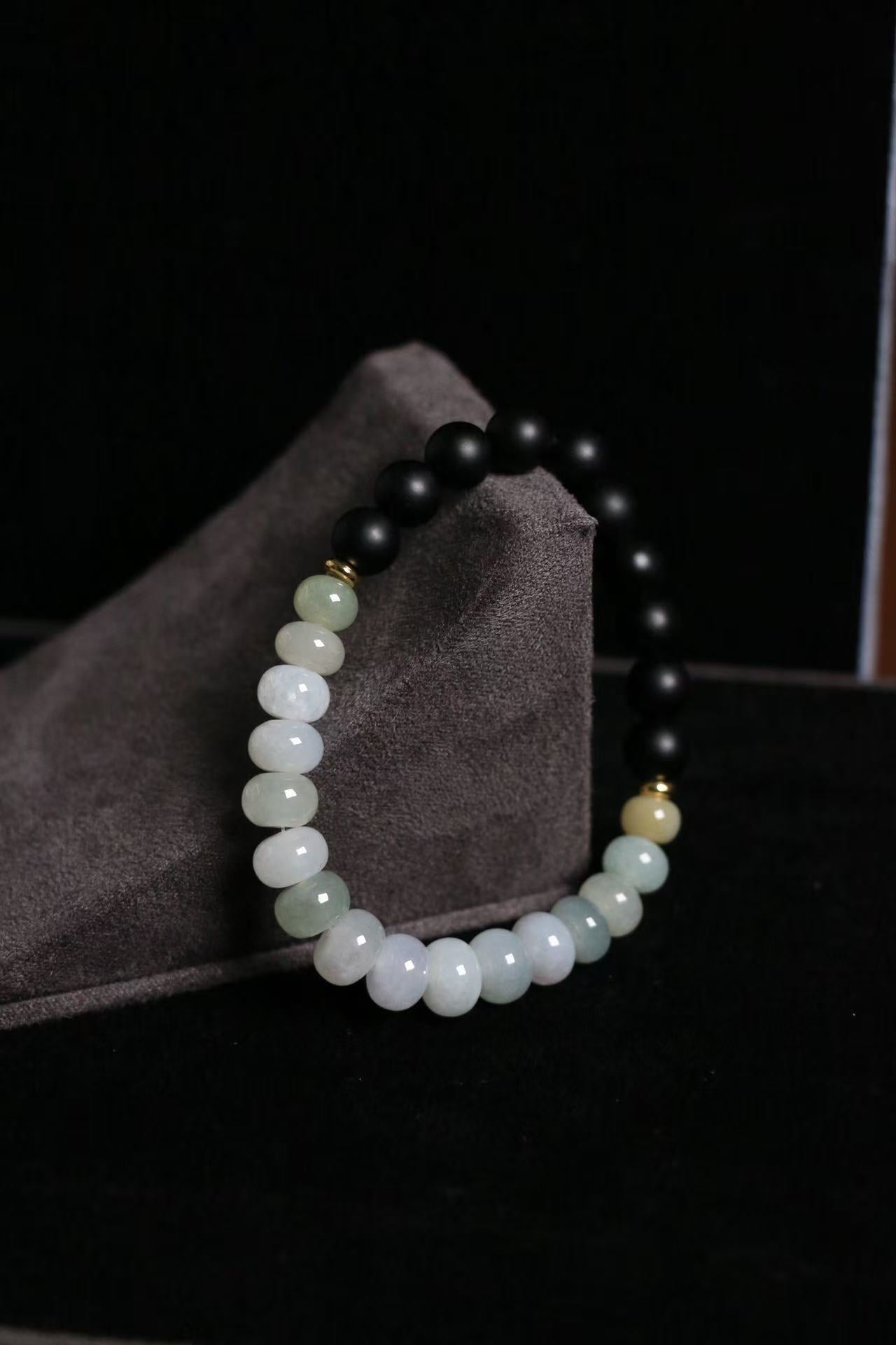 Universal Five Elements Bracelet - Premium Wood & Multi-Color Jade for Full Spectrum Energy Shield & Life Force Activation