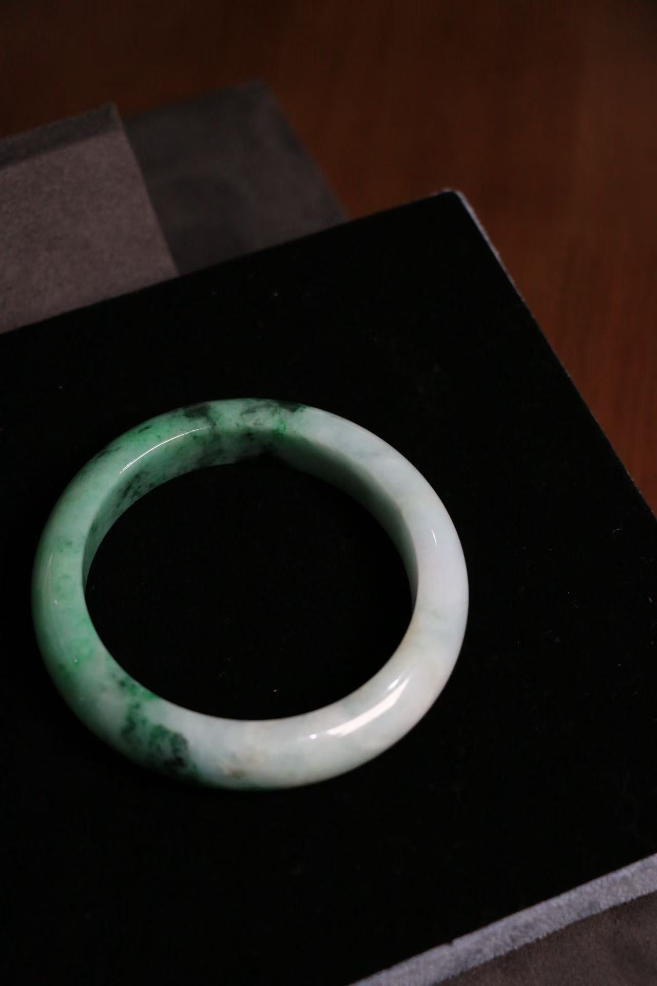 Exclusive Tri-Color Jade Bangle - Rare Feng Shui Five Elements Guardian for Health, Wealth & Chi Harmony (One-of-a-Kind)