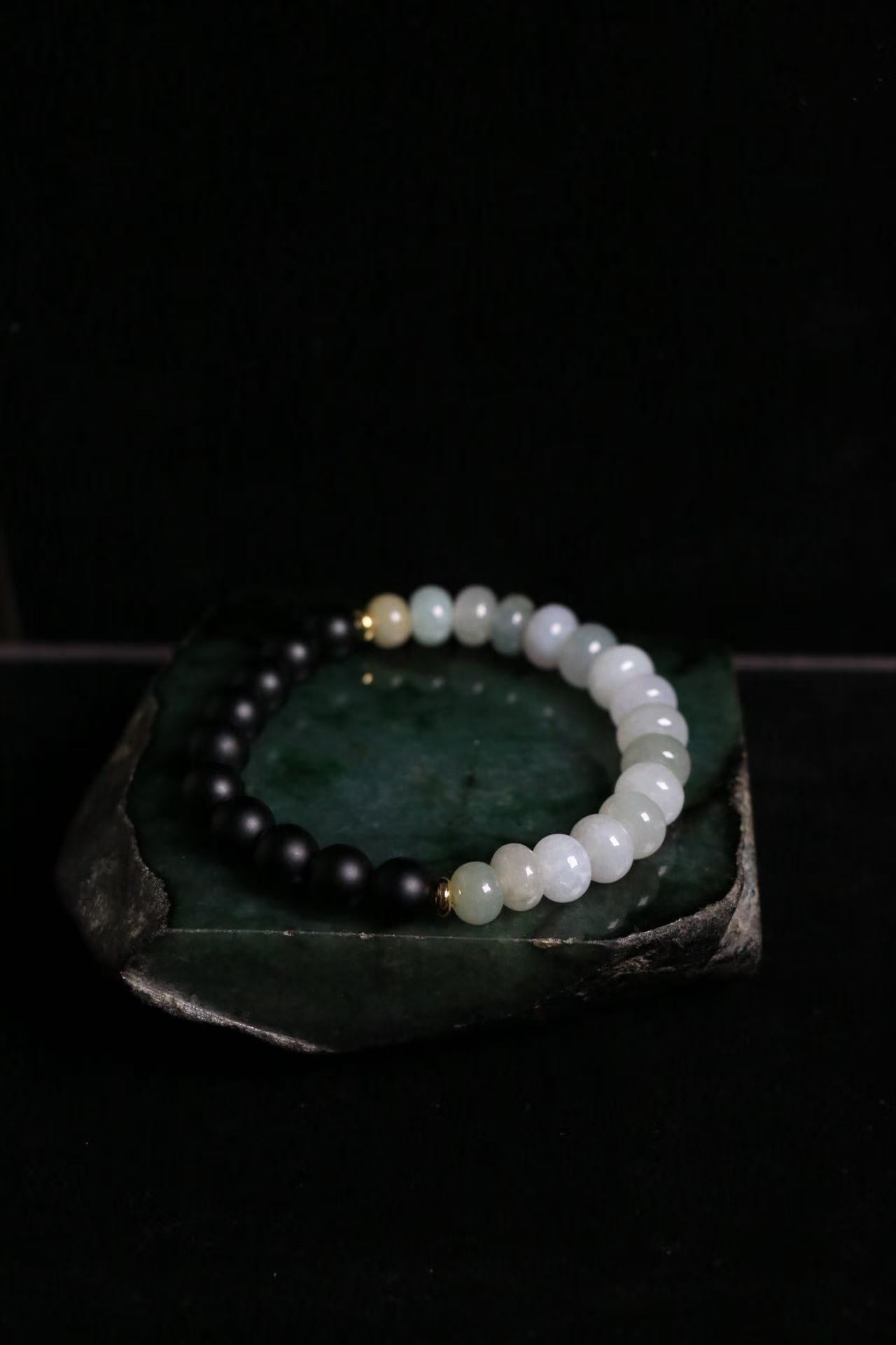 Universal Five Elements Bracelet - Premium Wood & Multi-Color Jade for Full Spectrum Energy Shield & Life Force Activation