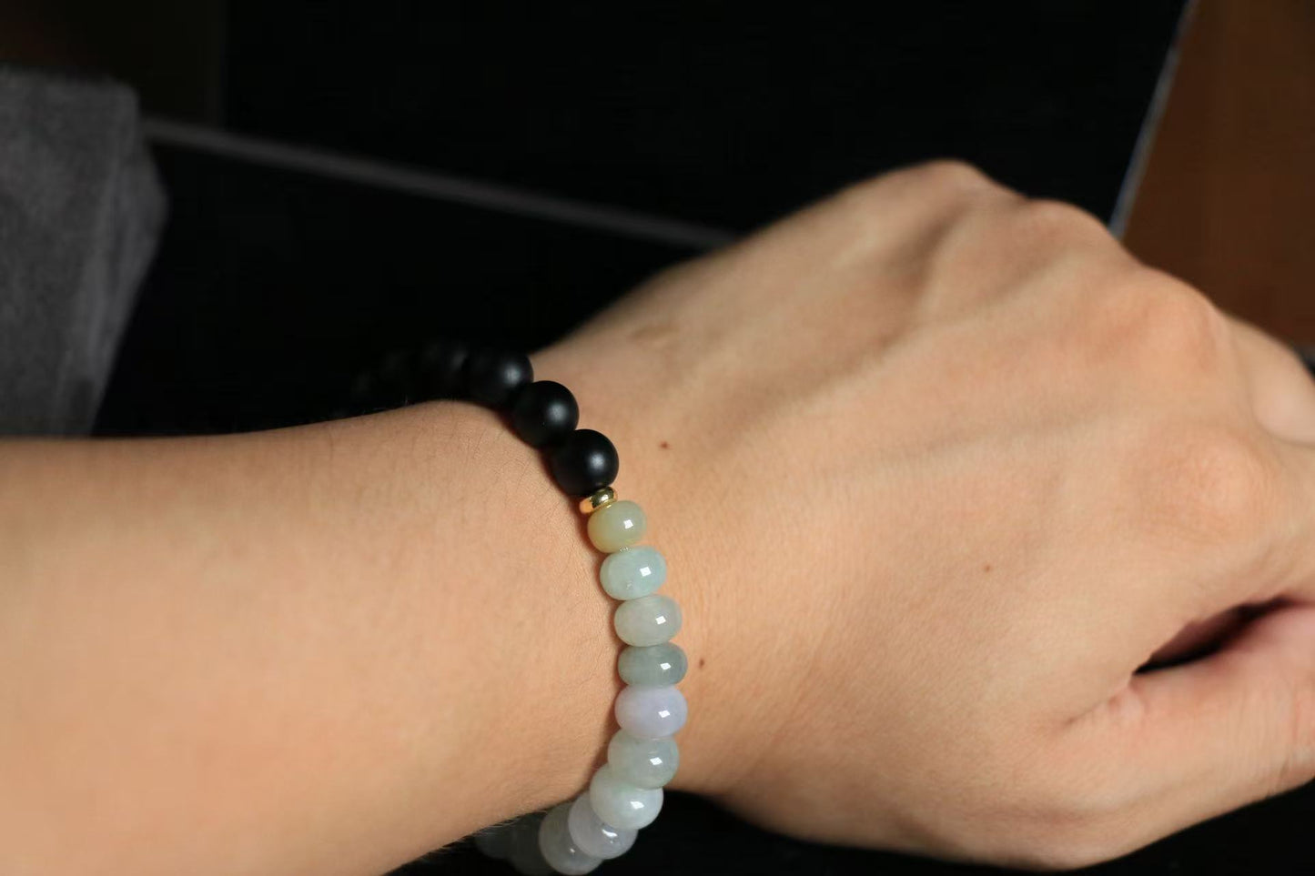 Universal Five Elements Bracelet - Premium Wood & Multi-Color Jade for Full Spectrum Energy Shield & Life Force Activation