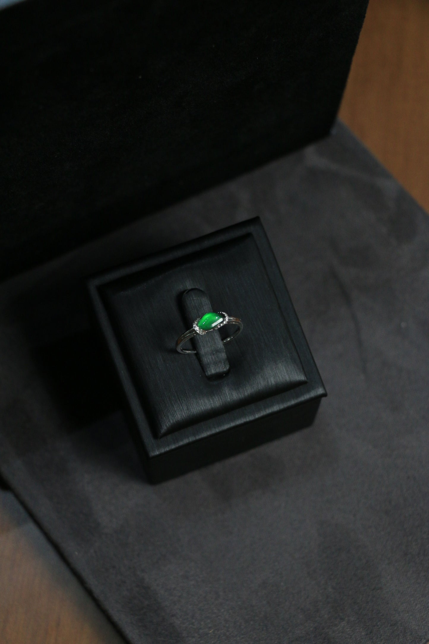 Elegant Platinum Diamond Jade Ring - Personalized Bazi & Five Elements Feng Shui Talisman for Spiritual Shielding and Luck