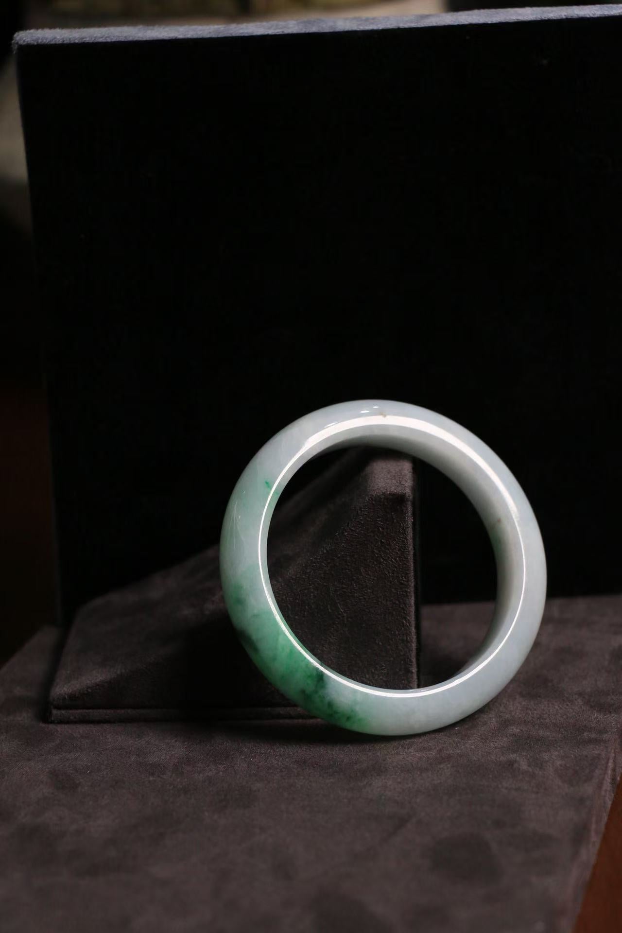 Opulent Multi-Hue Jade Bangle - Feng Shui Masterpiece for Five Elements Balance & Chi Activation(One-of-a-Kind)